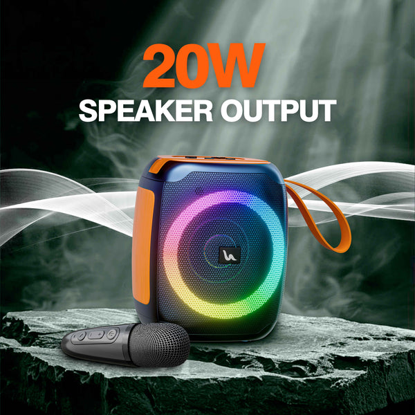 UBON S-12 Mini Bomb 2.0: Powerful 20W Wireless Speaker with RGB Lights, Free Mic & 10 Hours Battery Life