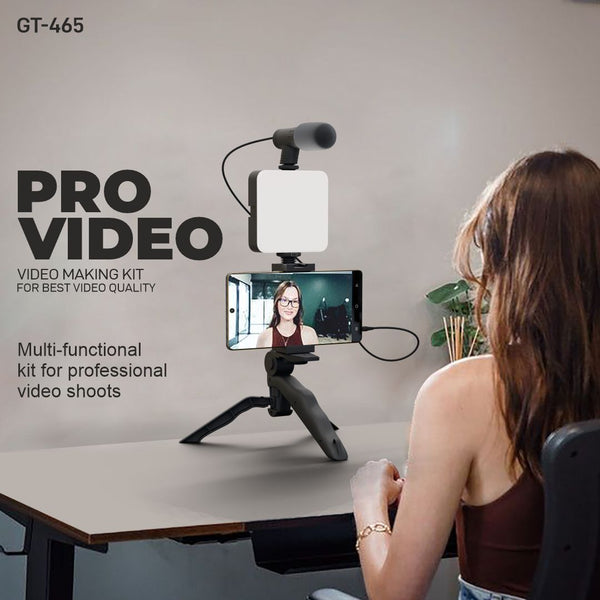 UBON GT-465 : Video Making Kit With Mic & Light For Smartphones