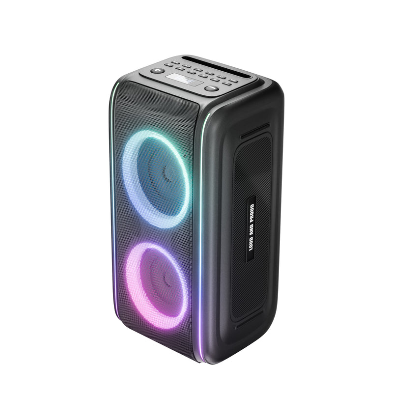 SP-1 Professional Party Speaker | 80W Sound, Dual Woofers, Wireless Mics