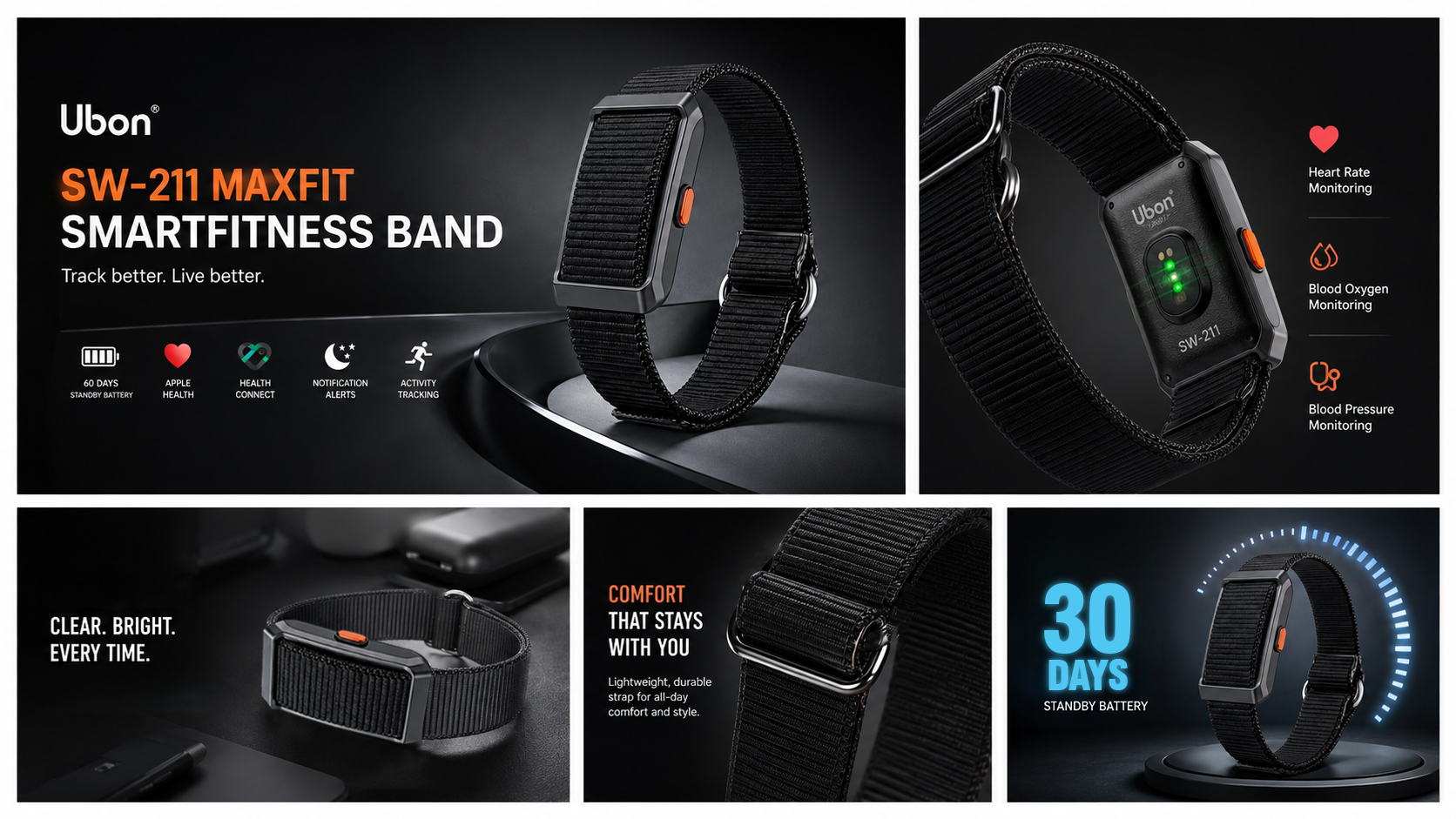 UBON SW-211 Maxfit Smart Fitness Band