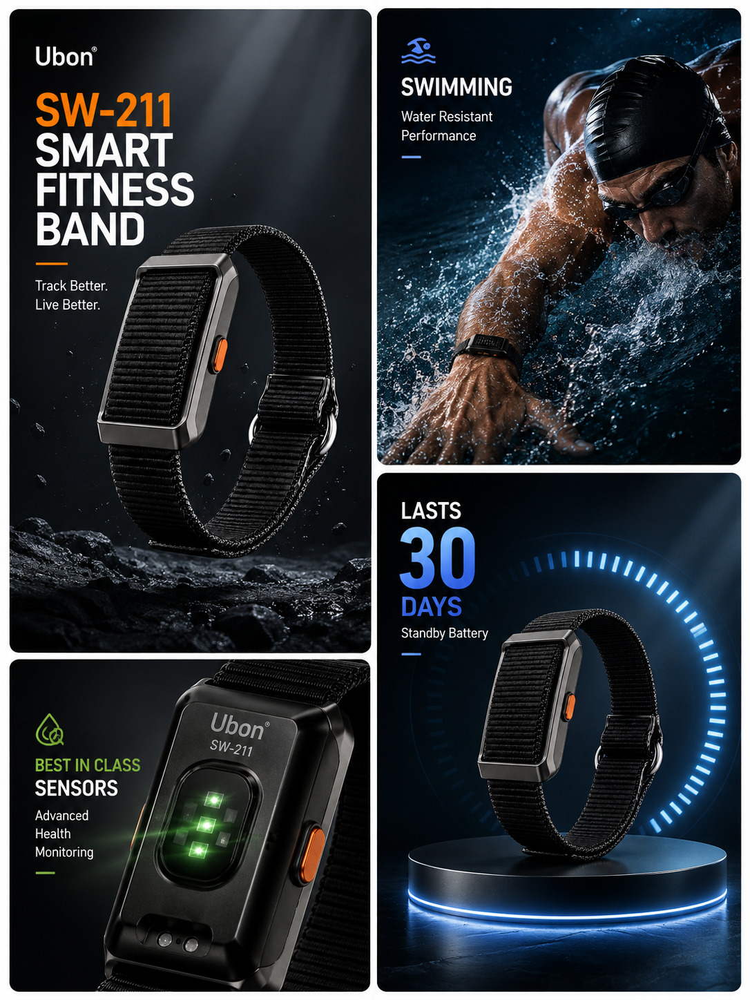 UBON SW-211 Maxfit Smart Fitness Band