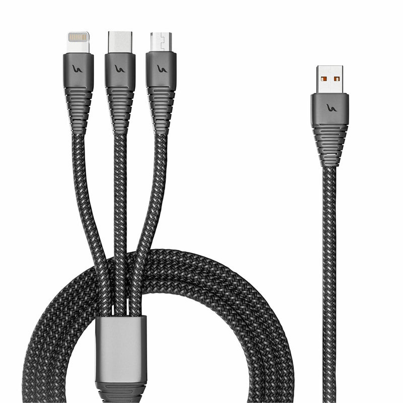 UBON WR670 Unbreakable 3 in 1 USB Fast Charging Cable