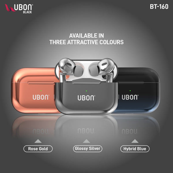 UBON BT-160 BassPlus: Wireless Earbuds with Noise Cancellation, Touch Control & Type-C Charging