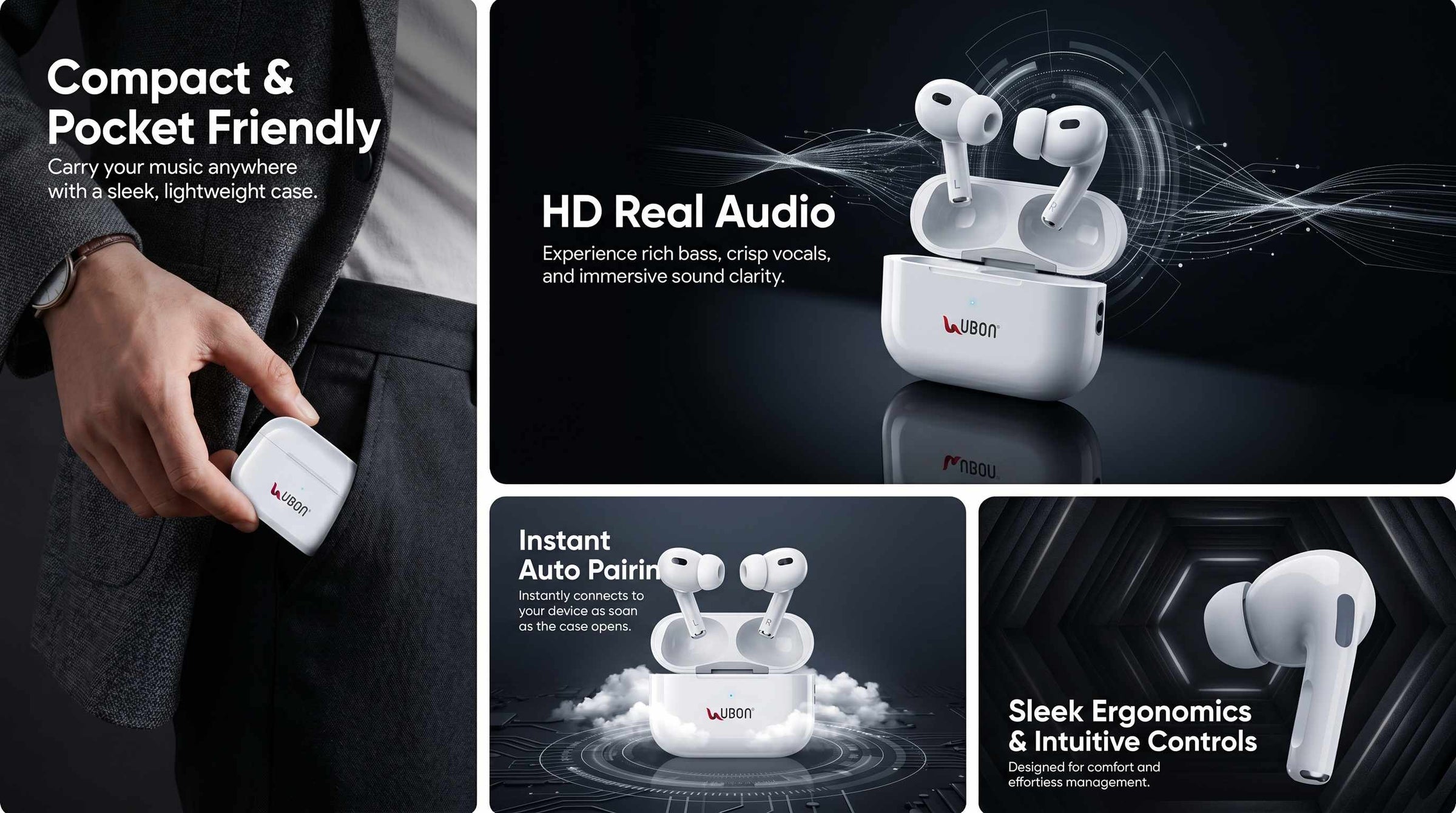 UBON BT-30 OG Series Wireless Earbuds
