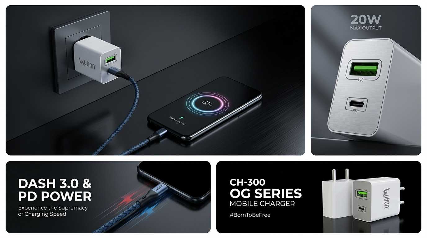 UBON CH-300 OG SERIES 25-Watt Mobile Charger