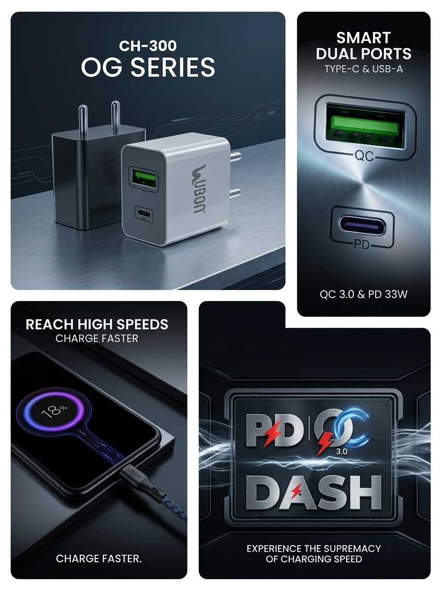 UBON CH-300 OG SERIES 25-Watt Mobile Charger