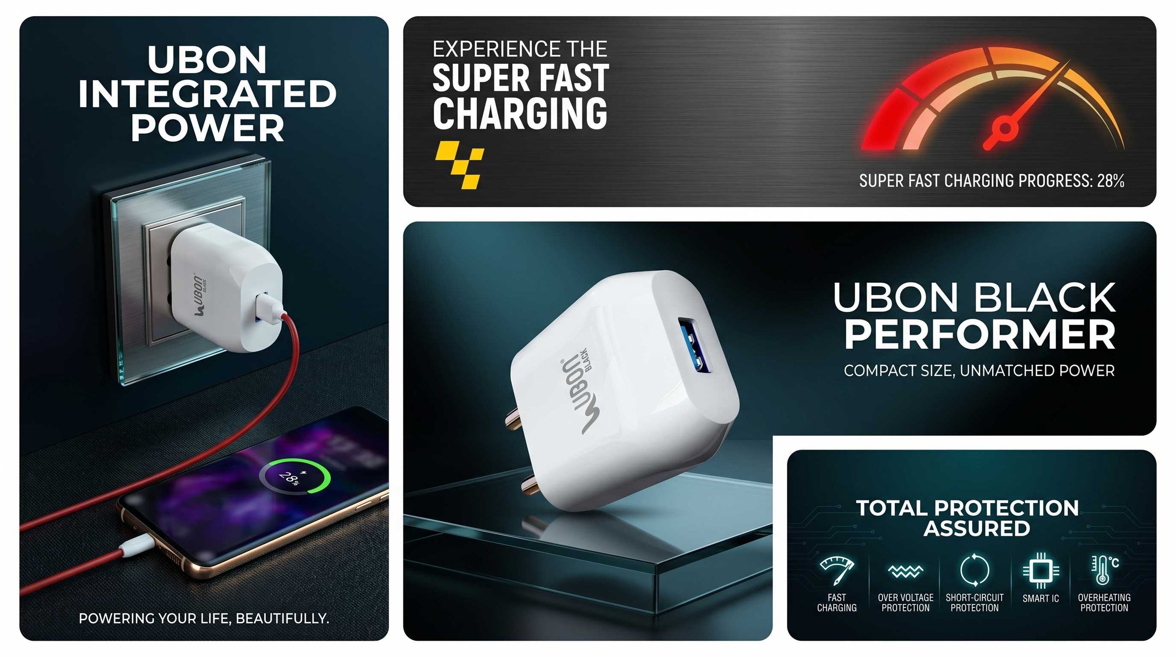 UBON Boost Series CH-58 Mobile Fast & Safe Charger
