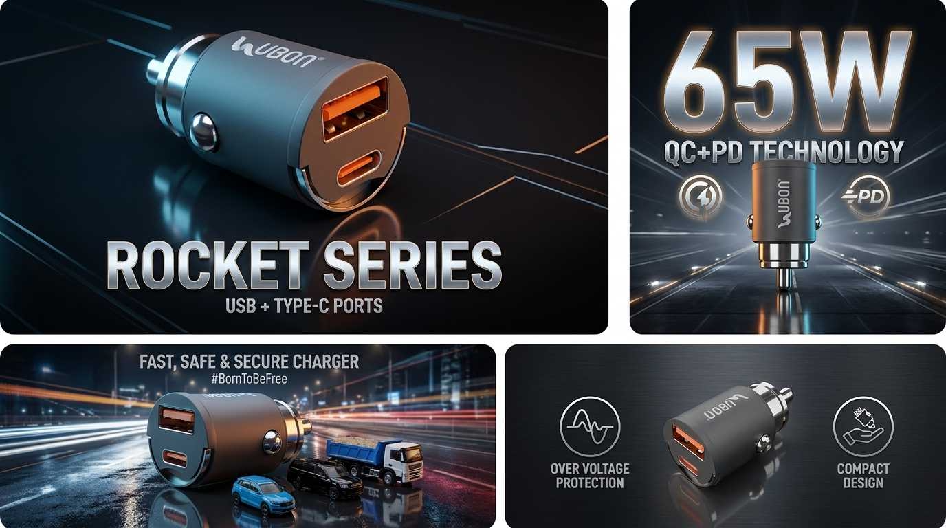 UBON CH-291: 65W  Fast Car Charger