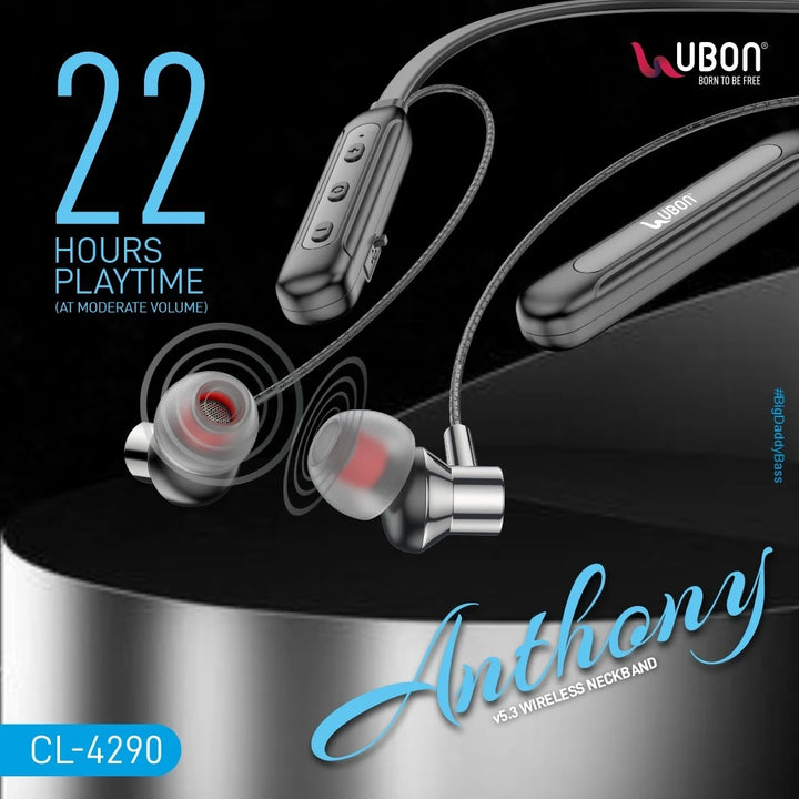 UBON CL-4290 Wireless Neckband 22 hours playtime