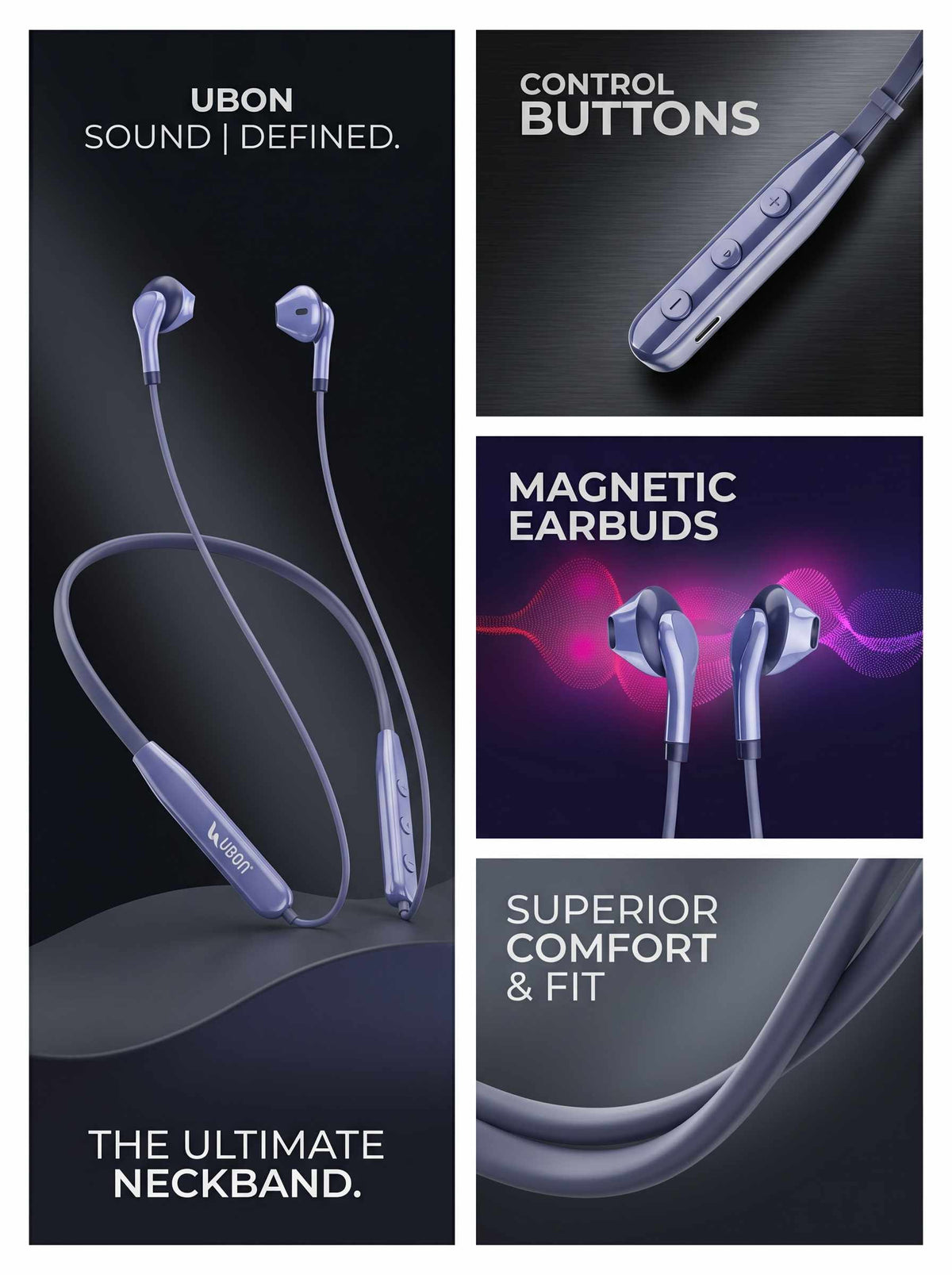 CL-115 Eargun Series Wireless Neckband | 45H Playtime, Quick Charge
