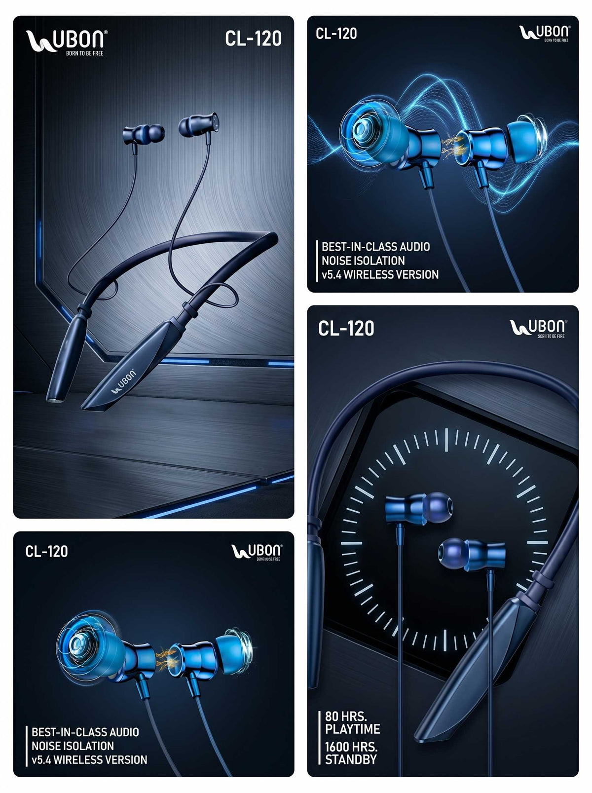UBON CL-120 ENC Magnetic Wireless Neckband