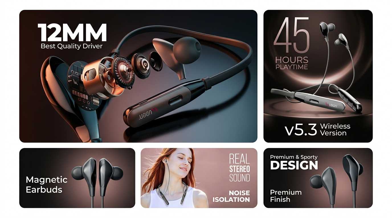 Ubon Quick Charge CL-50 ENC Wireless Neckband
