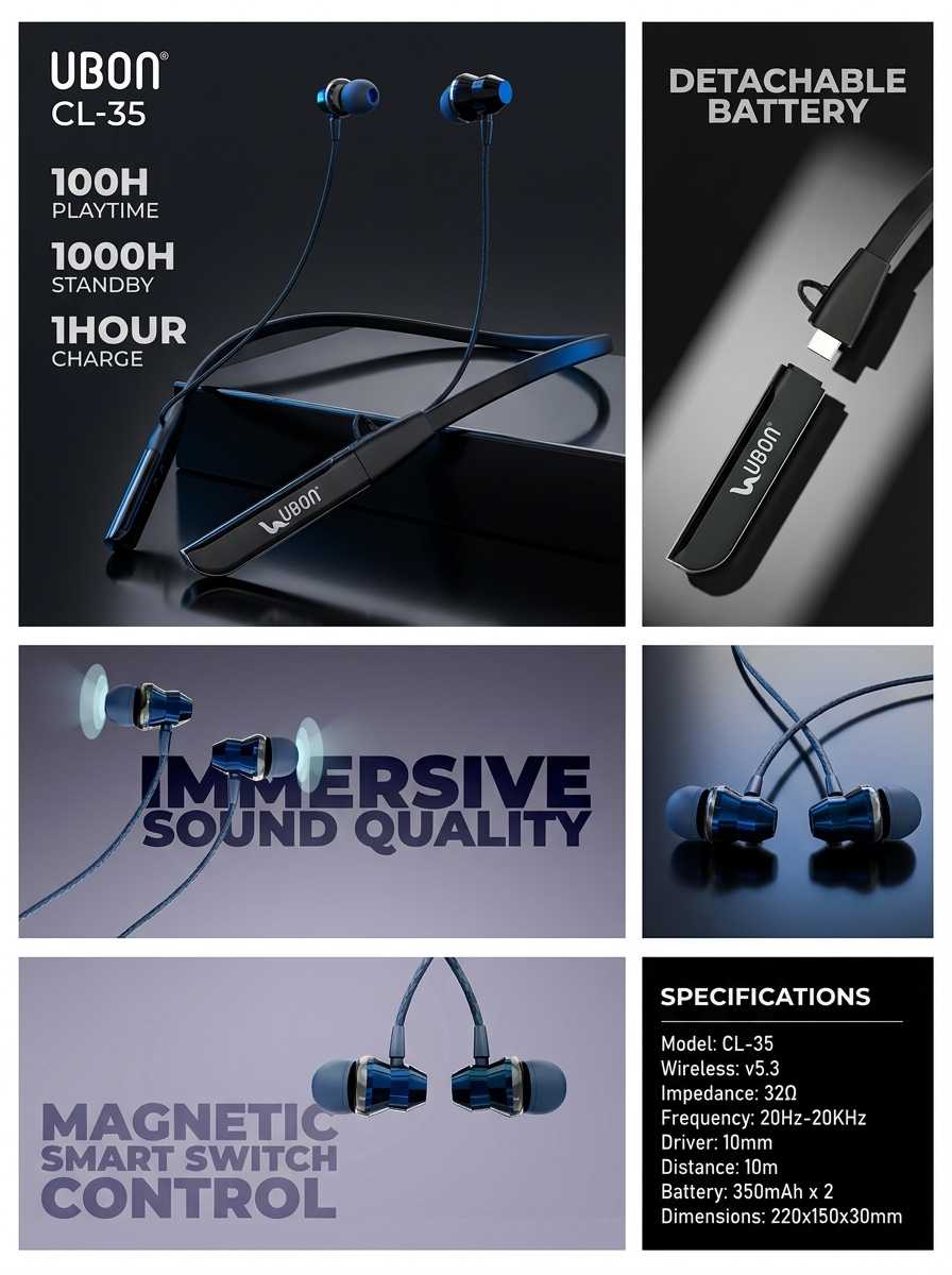 UBON Bullet Series CL-35 Wireless Neckband