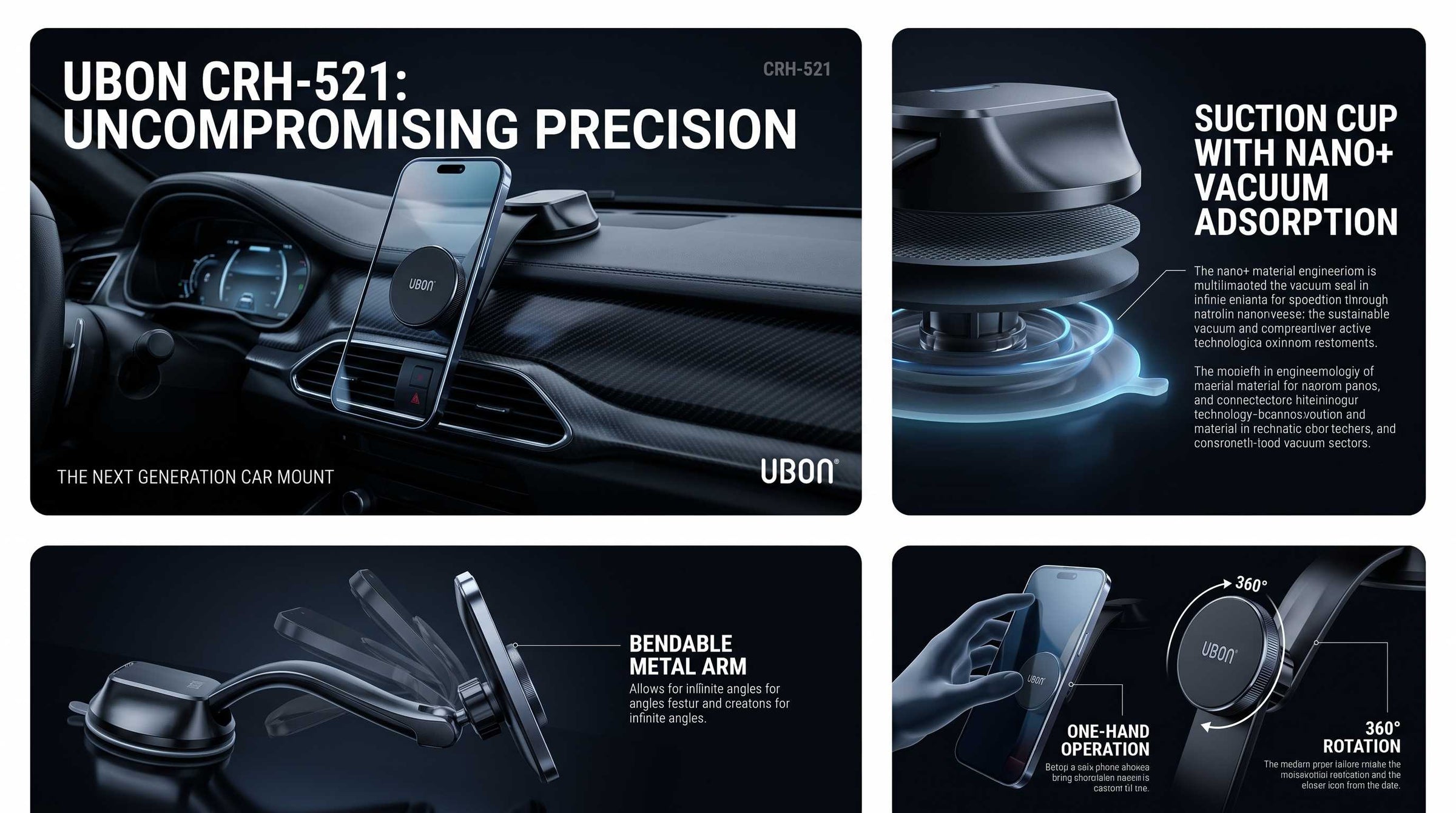 UBON CRH-521 Magnetic Phone Holder: Ultimate Convenience for Your Car