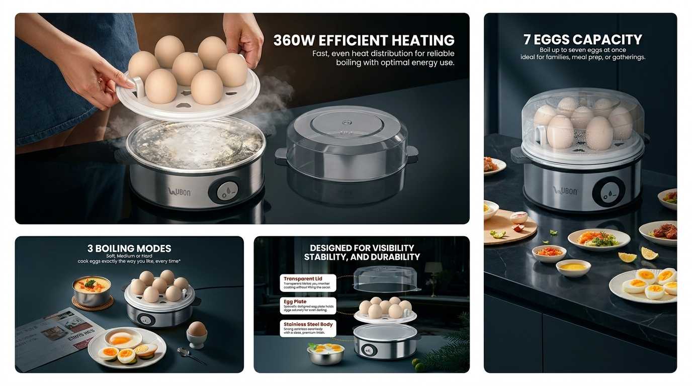 EB-2010 Premium Egg Boiler | 7-Egg Capacity, Auto Shut-Off
