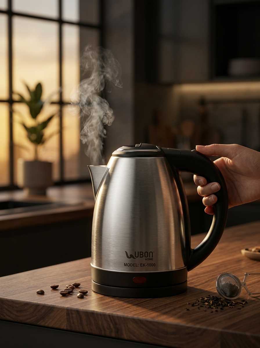 EK-1000 Premium Electric Kettle | 1.5L, 1350W, Stainless Steel Body