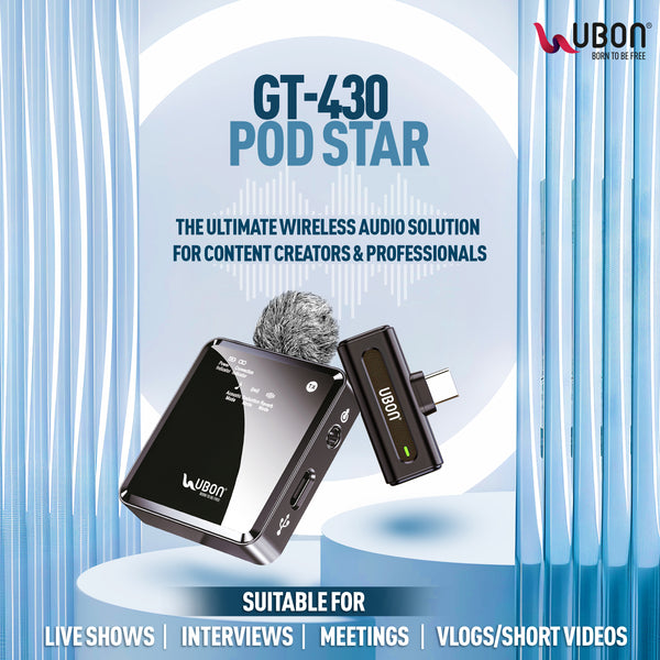 UBON GT-430 Pod Star: The Ultimate Wireless Audio Solution for Content Creators and Professionals