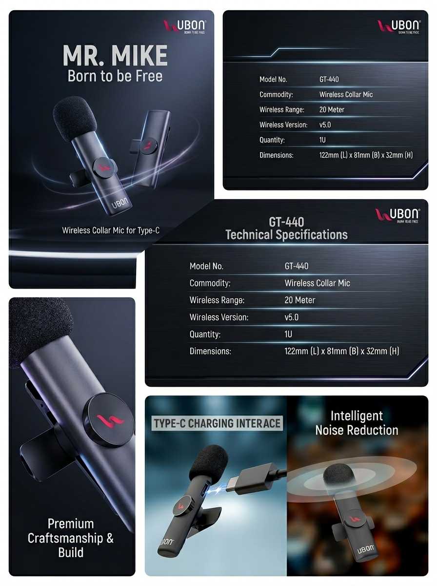 Ubon Mr. Mike GT-440 Type-C Collar Mic