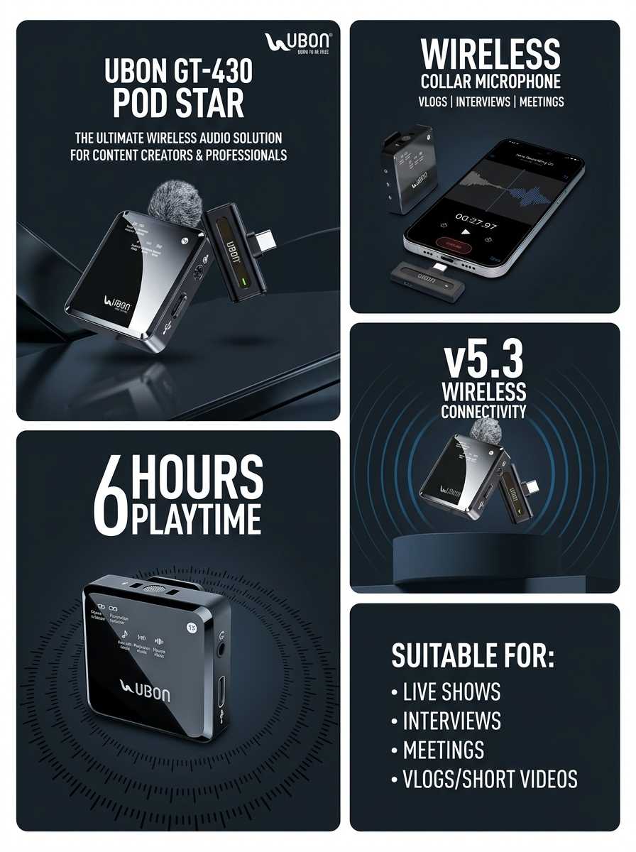 UBON GT-430 Pod Star: Ultimate Wireless Microphone