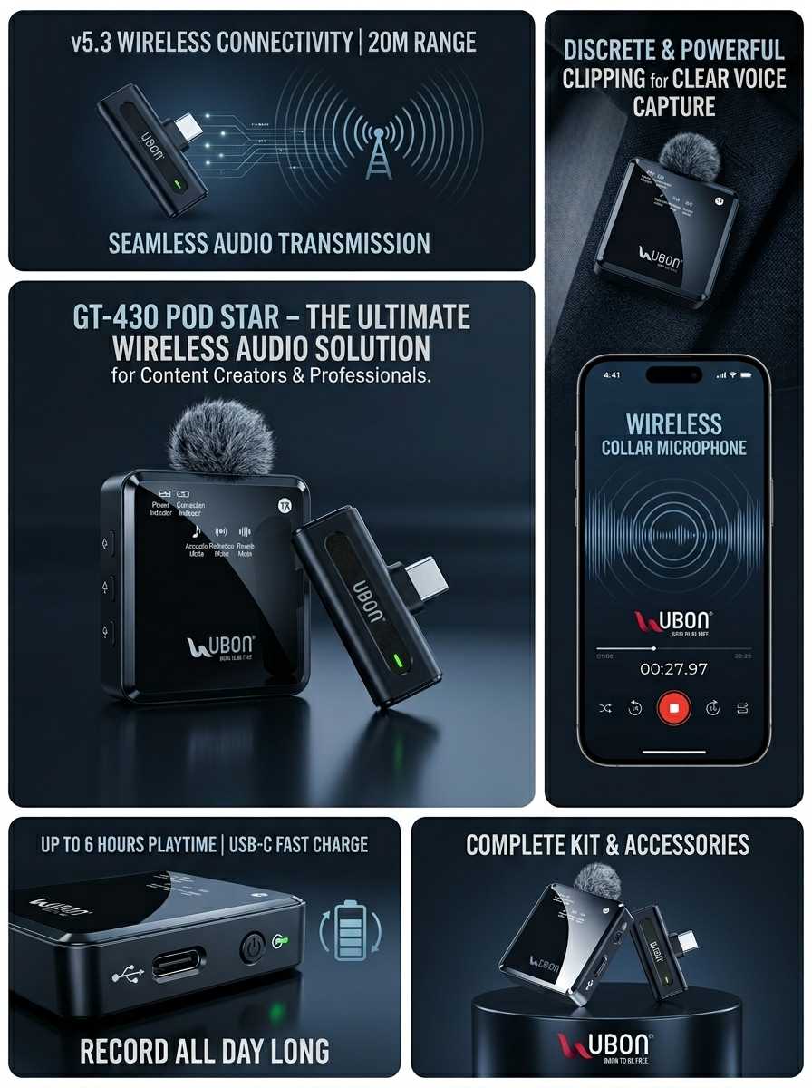 UBON GT-430 Pod Star: Ultimate Wireless Microphone
