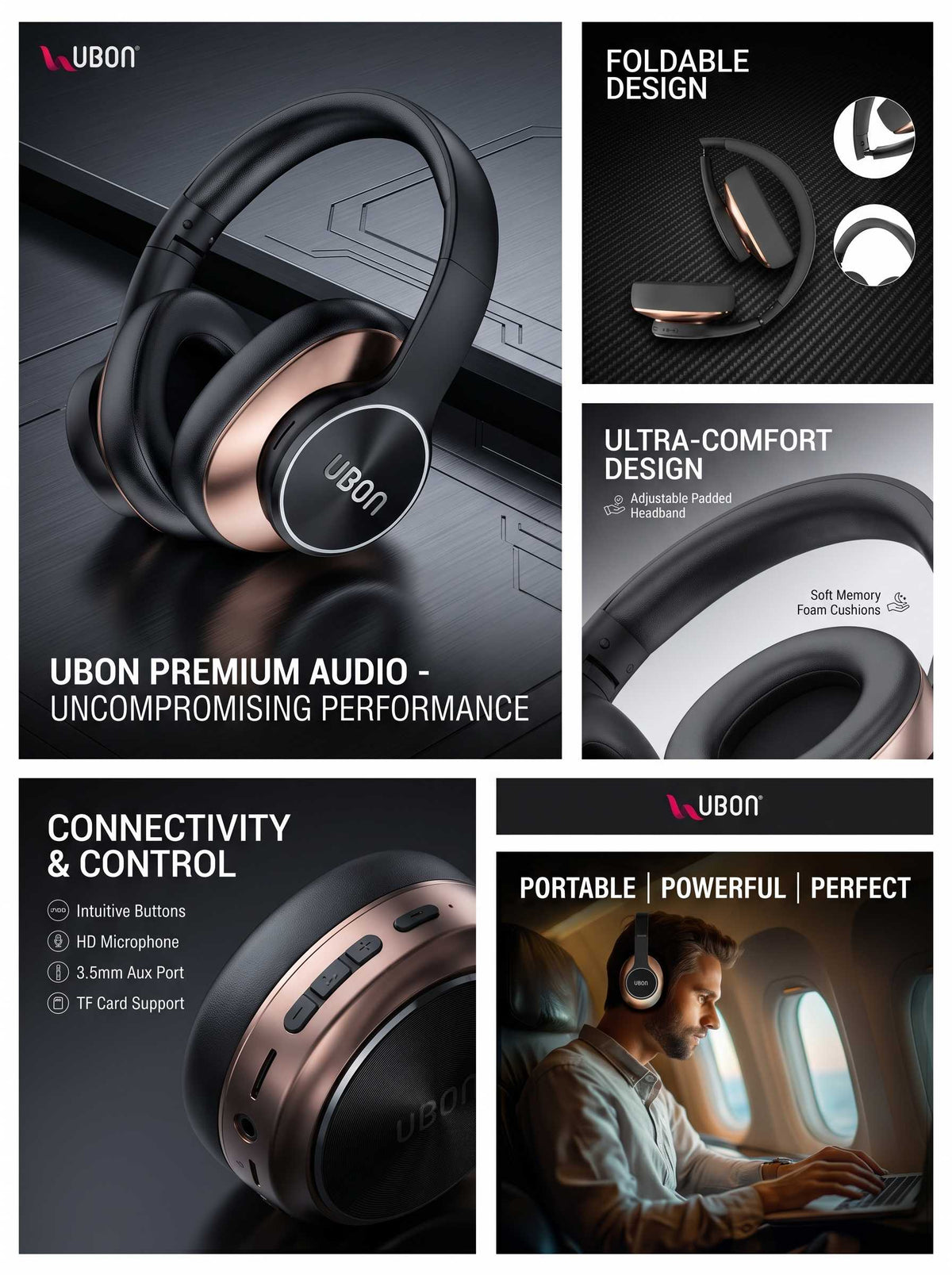 UBON Presents HP-65 Truly Wireless Headphones