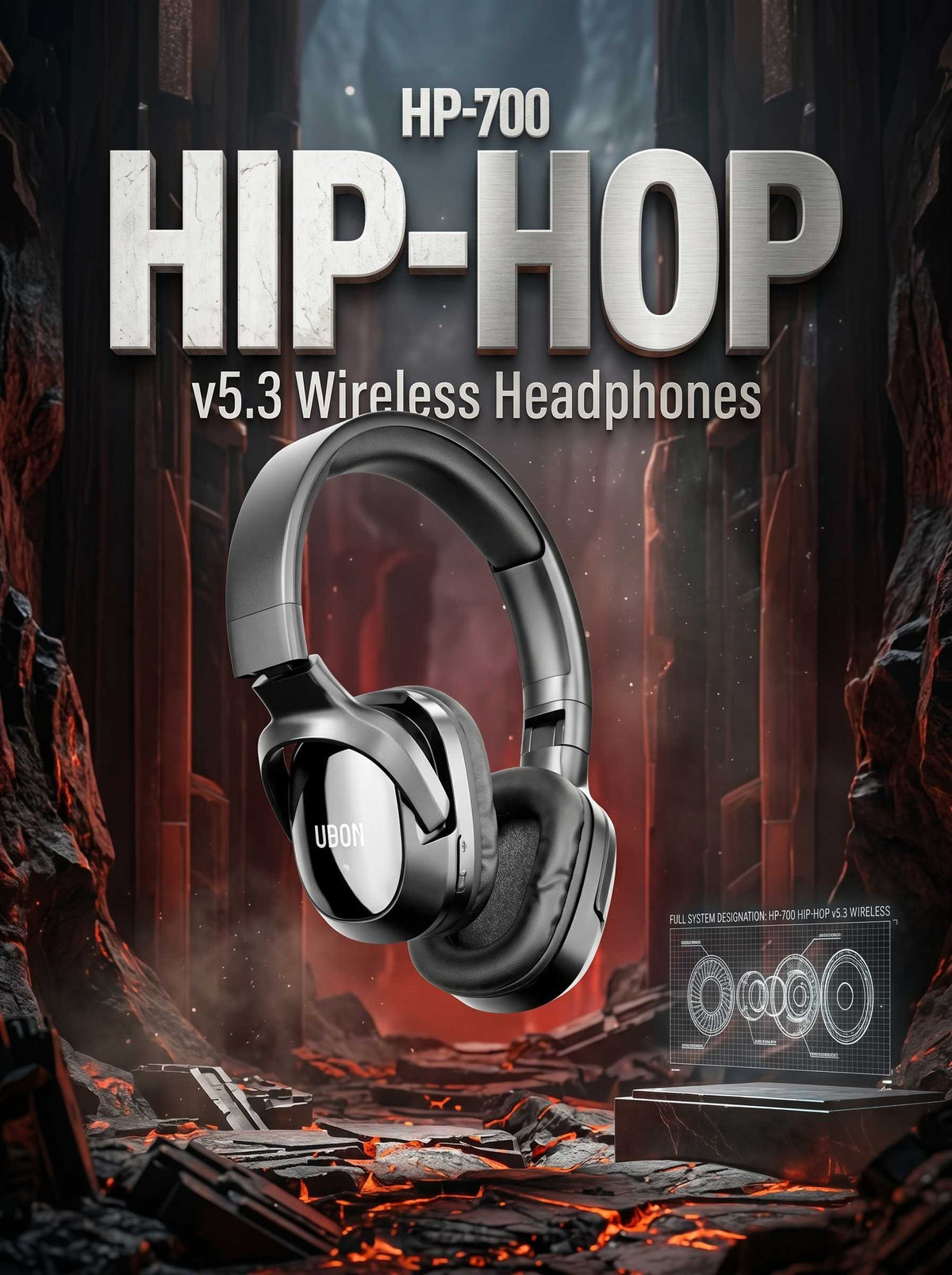 HP-700 Hip-Hop v5.3 Wireless Headphones