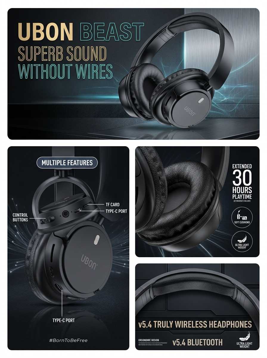 UBON HP-705 Beast Series Headphones