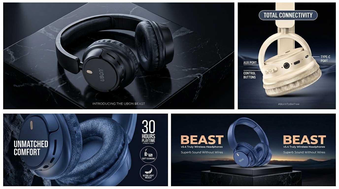 UBON HP-705 Beast Series Headphones
