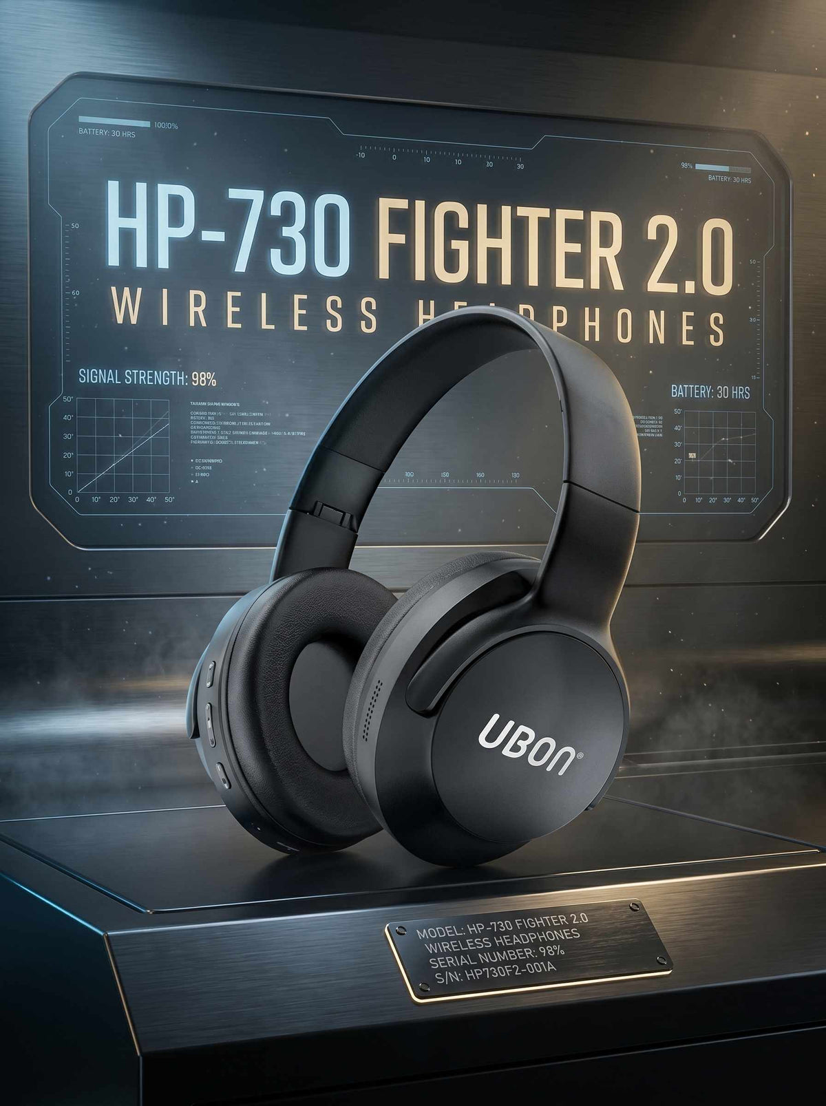 HP-730 FIGHTER 2.0 Wireless Headphones