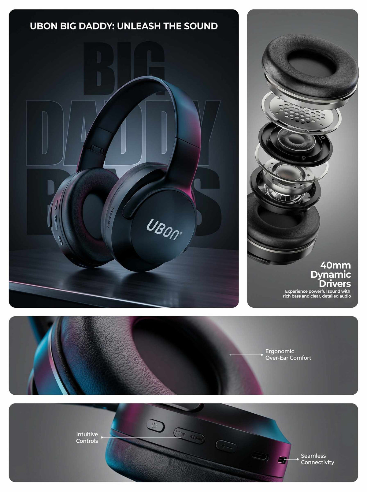 HP-730 FIGHTER 2.0 Wireless Headphones