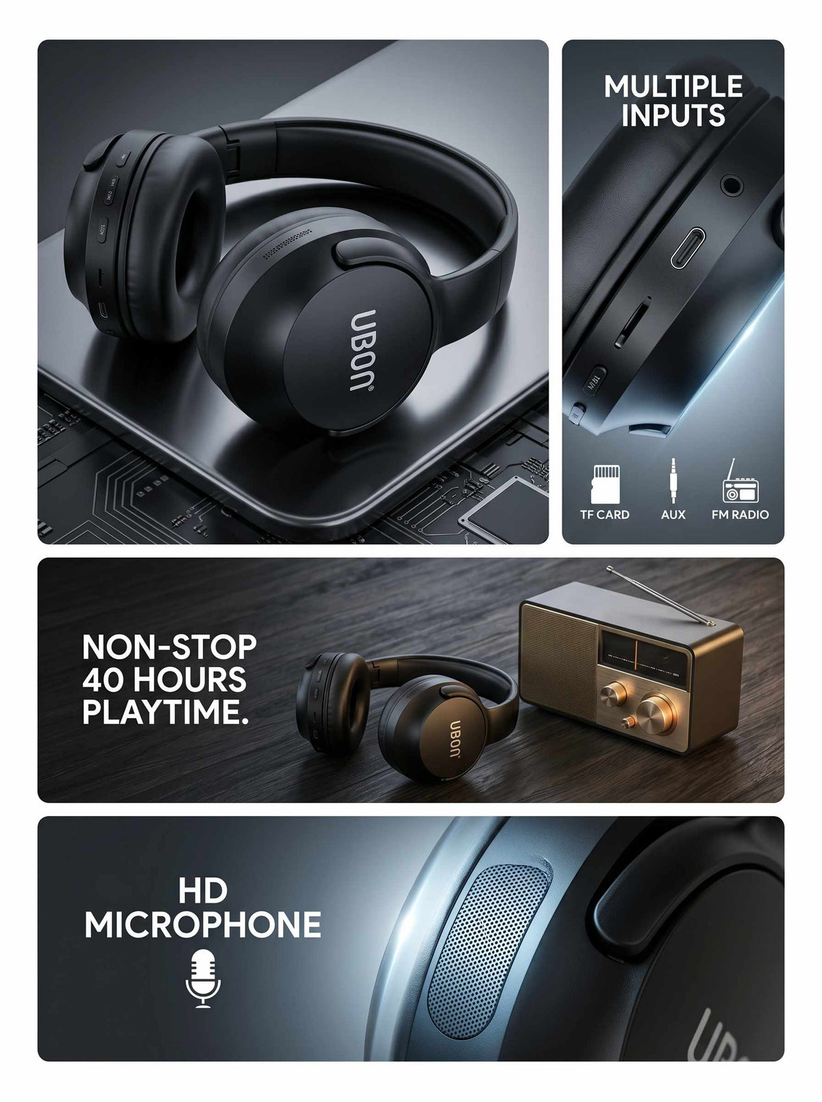 HP-730 FIGHTER 2.0 Wireless Headphones