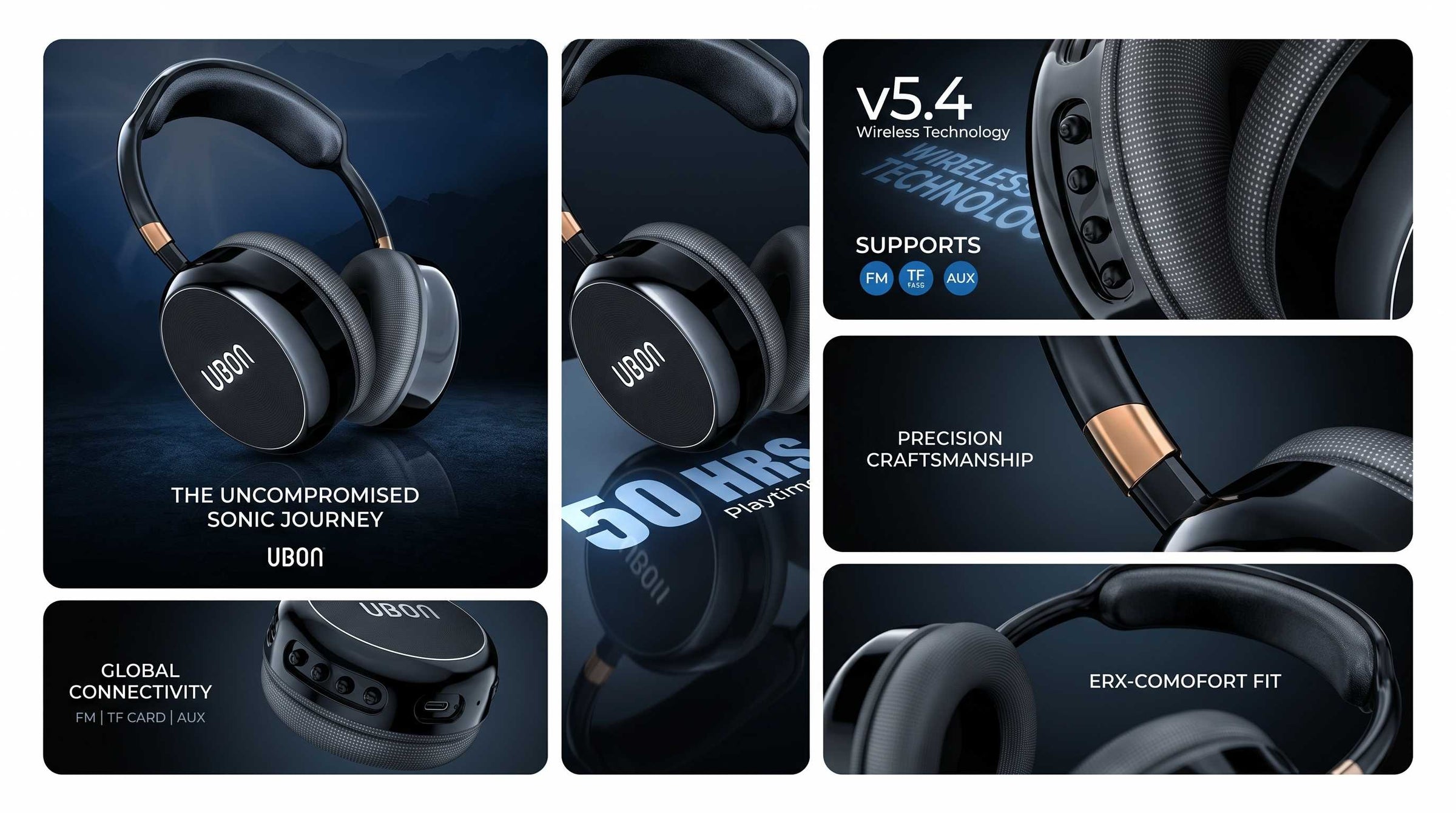 UBON HP-755 Beast v5.4 Wireless Headphones