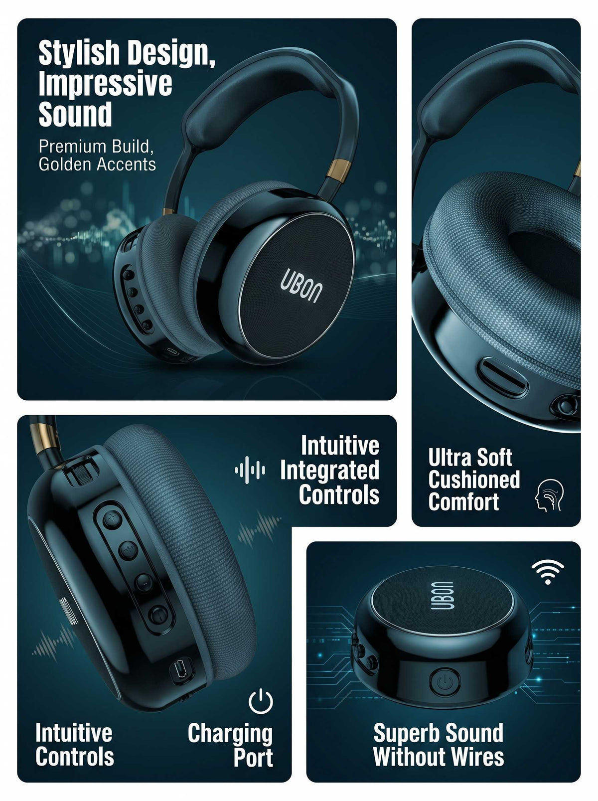 UBON HP-755 Beast v5.4 Wireless Headphones