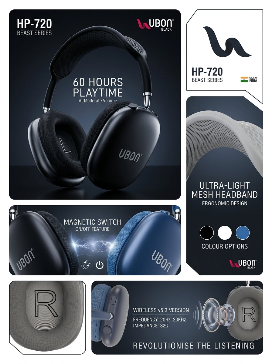 UBON HP-720 Beast Series Designer Headphones