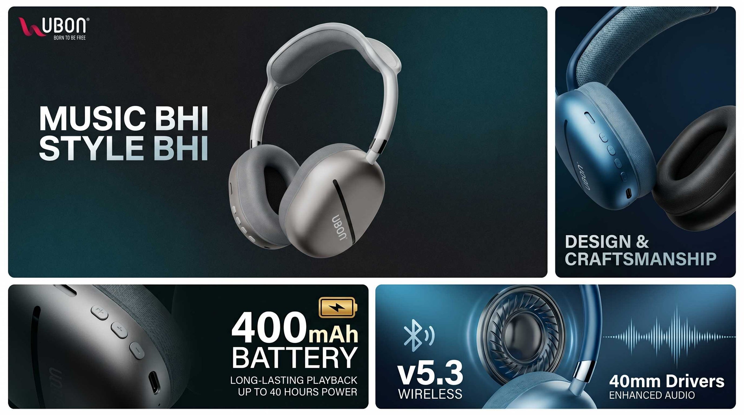 UBON HP-740 Beast Wireless Headphone