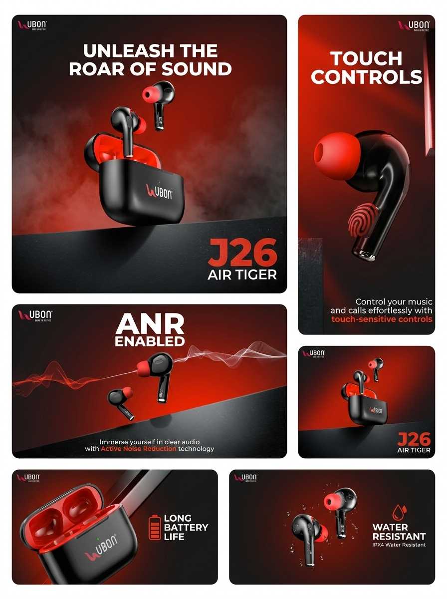 UBON J26 Air Tiger Wireless Earbuds: Real Music, Anytime, Anywhere