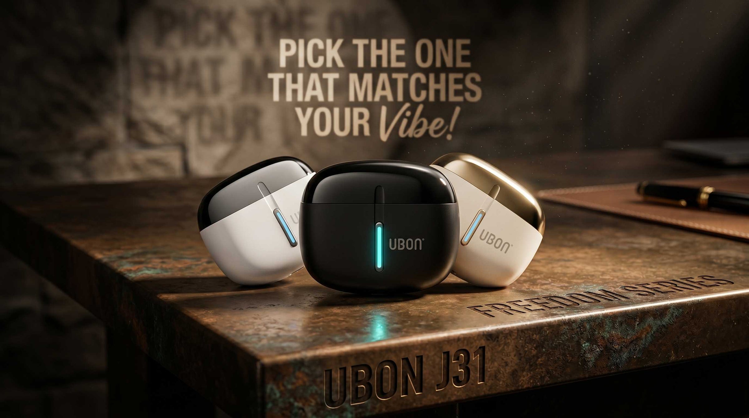 UBON J31 Freedom Series TWS Earbuds | 40Hrs Battery, Bluetooth v5.3, ENC Mic, Voice Assistant