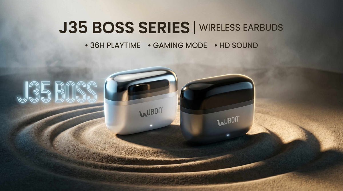 J35 Boss Series Wireless Earbuds | 36H Playtime, Gaming Mode, HD Sound