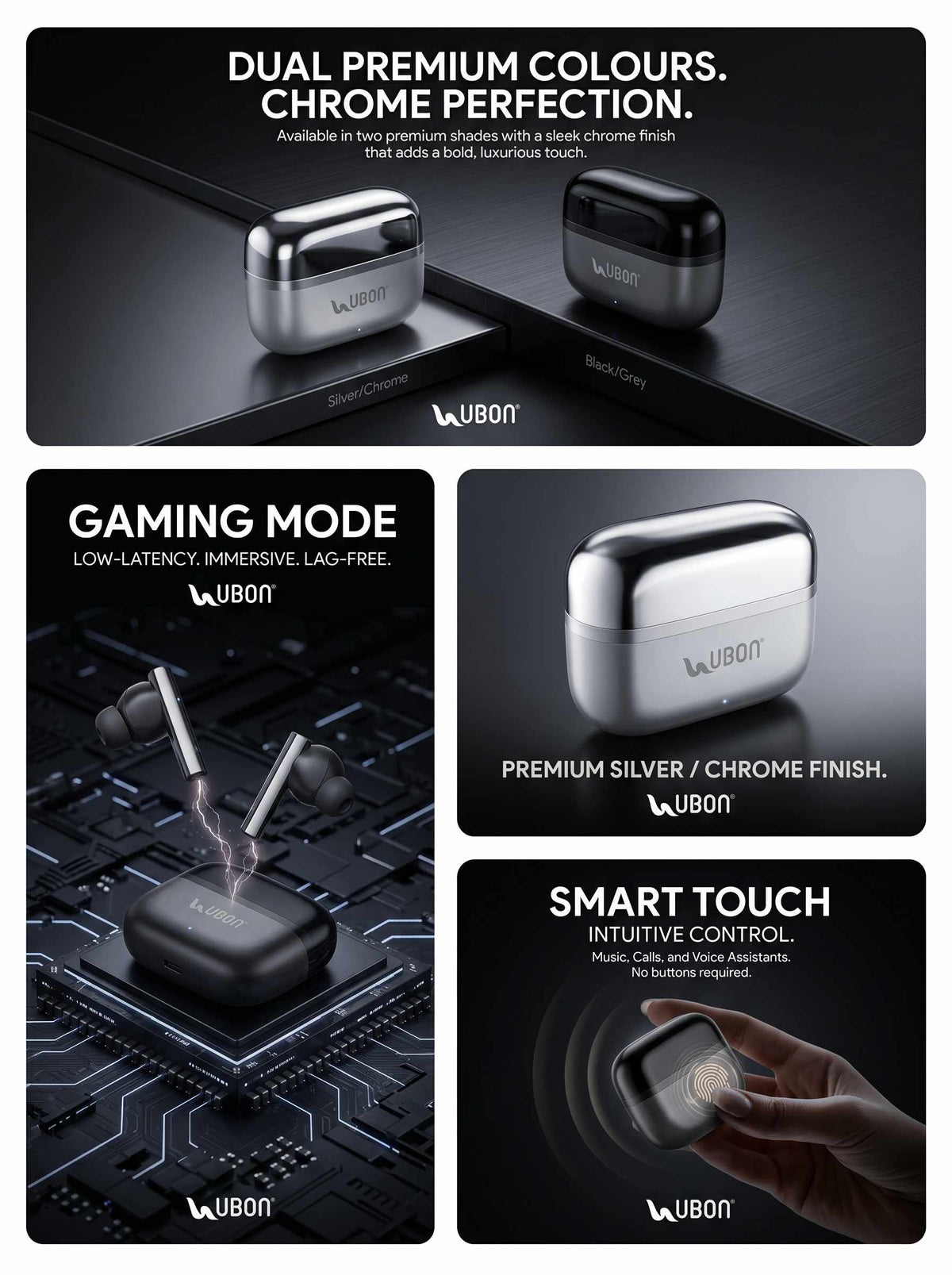 J35 Boss Series Wireless Earbuds | 36H Playtime, Gaming Mode, HD Sound