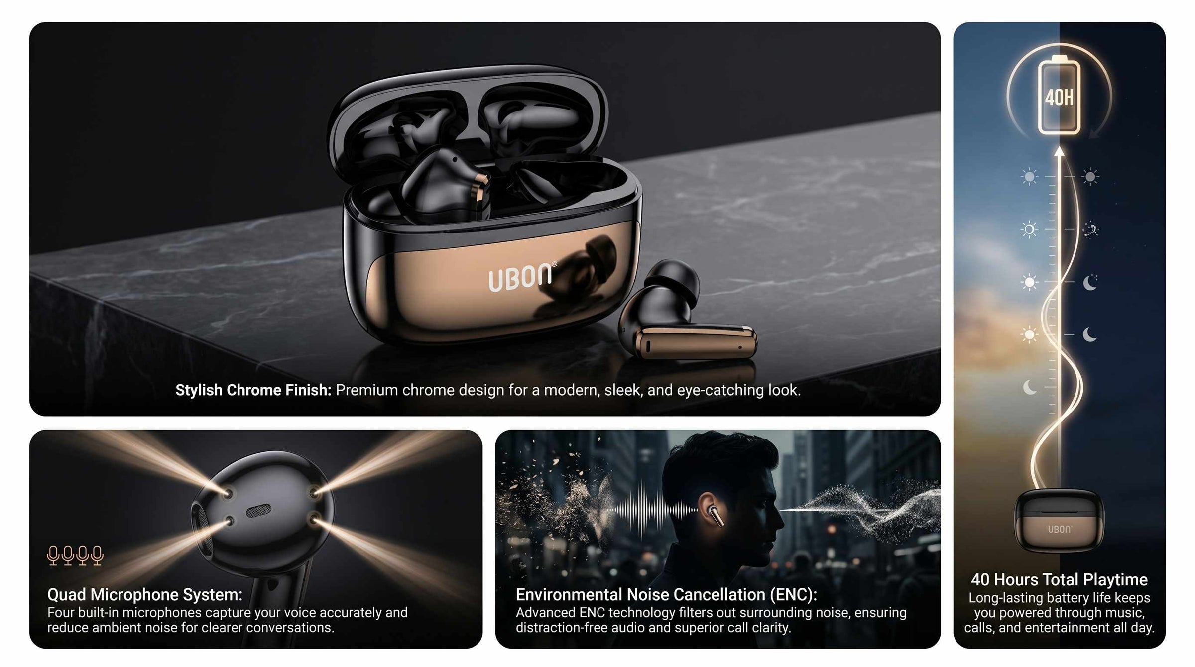 J40 Air Music Series - Premium Wireless Earbuds