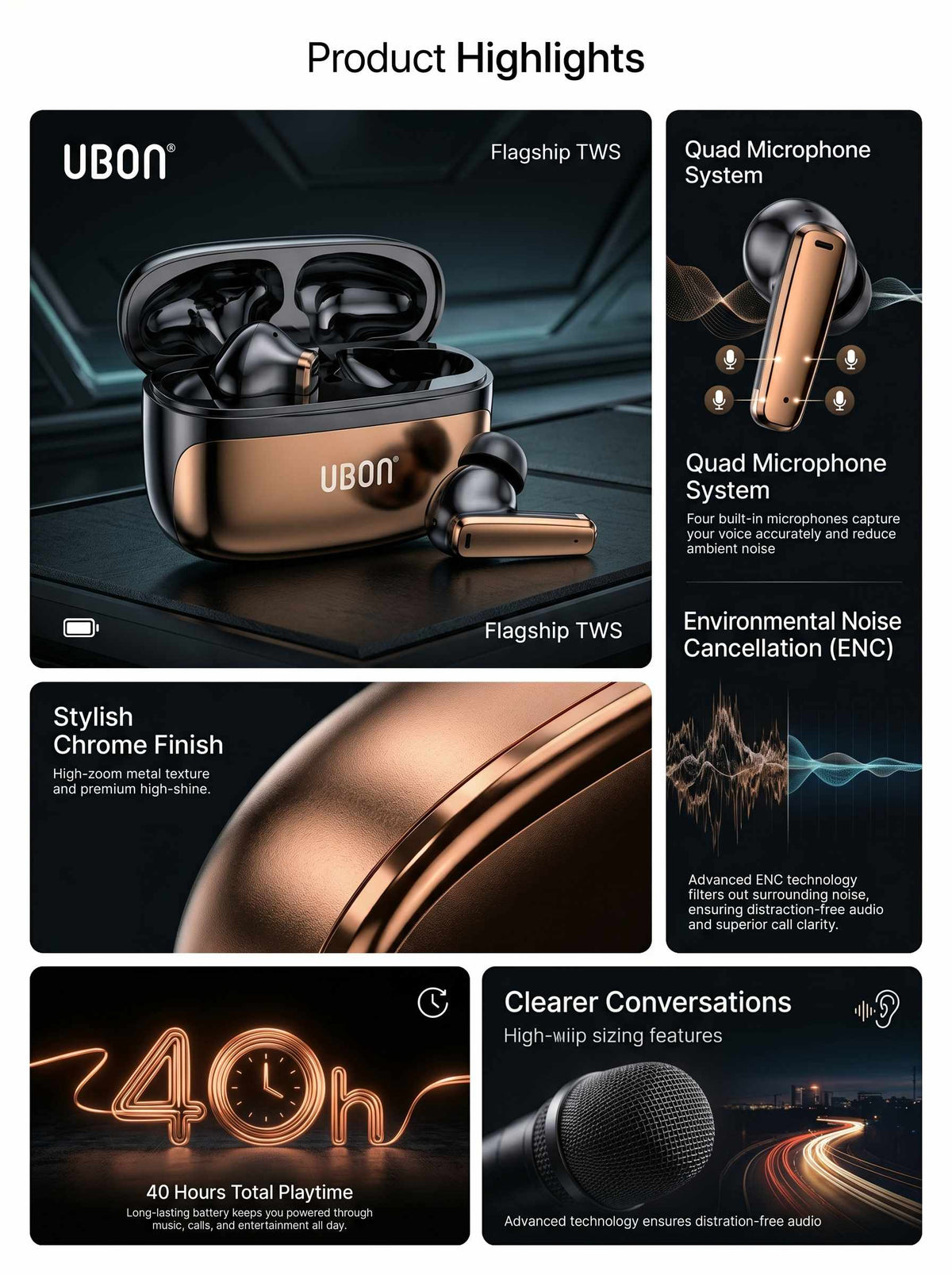 J40 Air Music Series - Premium Wireless Earbuds