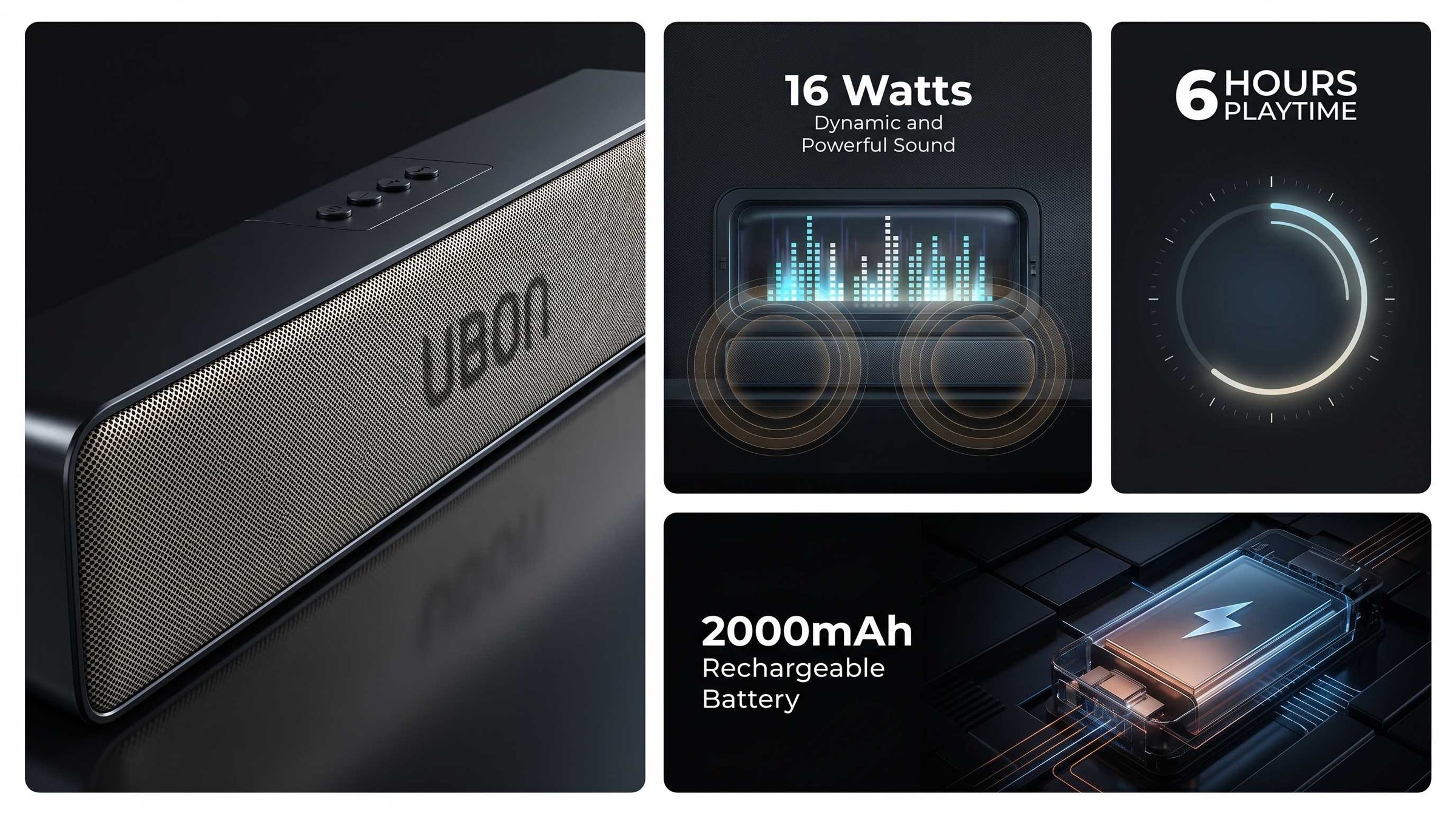 Ubon Gold Edition Sp-70 Deluxe Portable Speaker