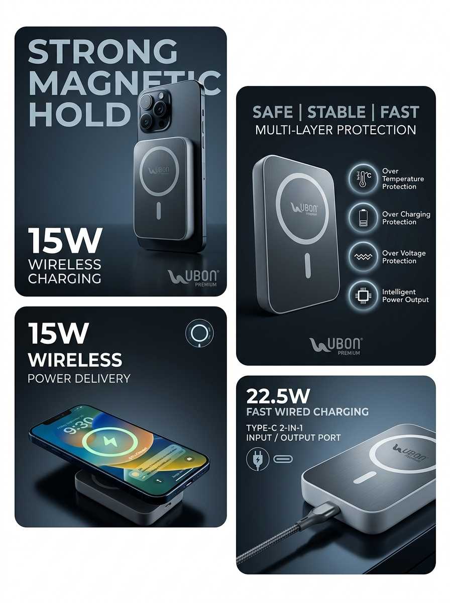 UBON PB-X105 Magnetic Wireless Power Bank