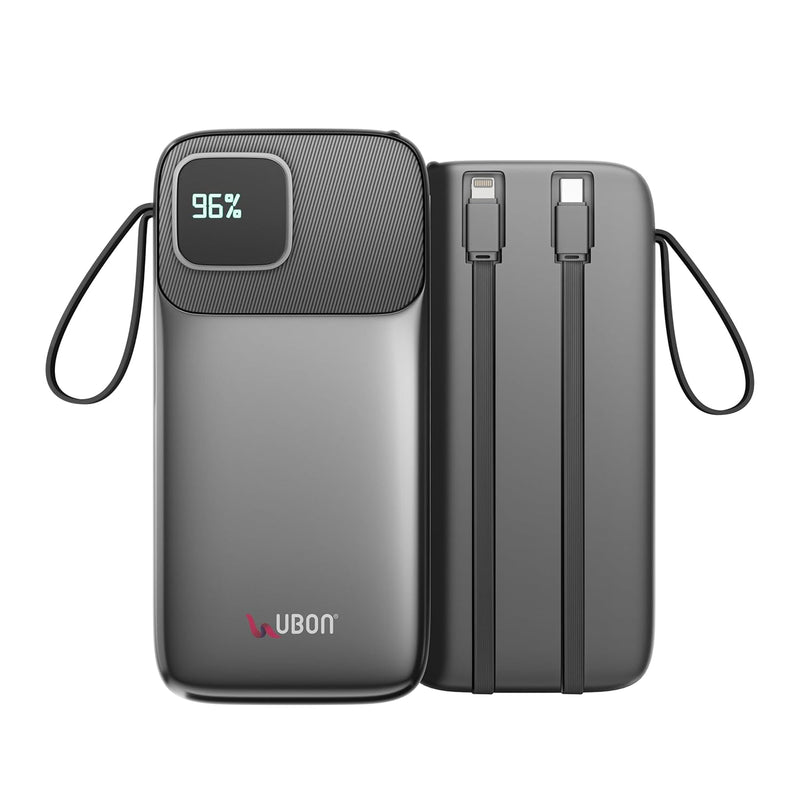 UBON PB-X120 10000mAh Powerbank with Built-in Cables
