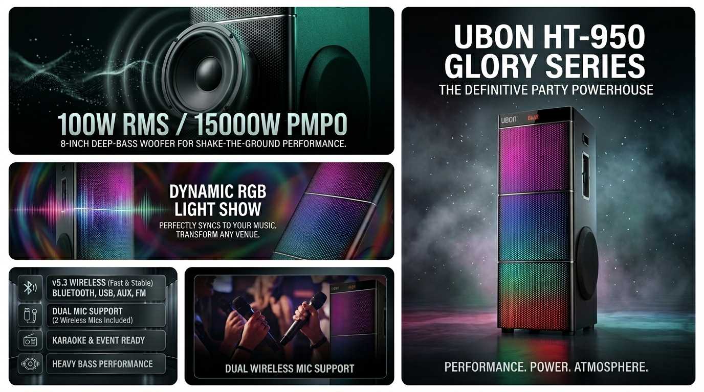 UBON HT-950 Glory v5.3 Multimedia Tower Speaker