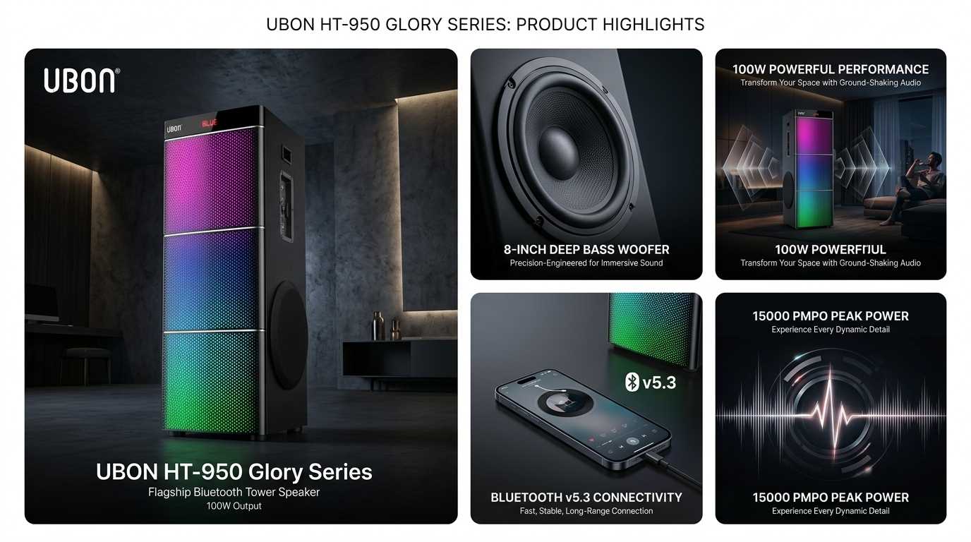 UBON HT-950 Glory v5.3 Multimedia Tower Speaker