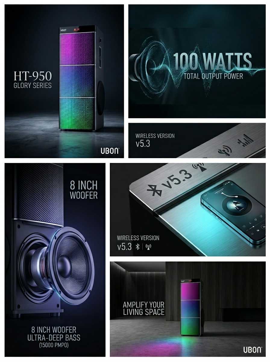 UBON HT-950 Glory v5.3 Multimedia Tower Speaker