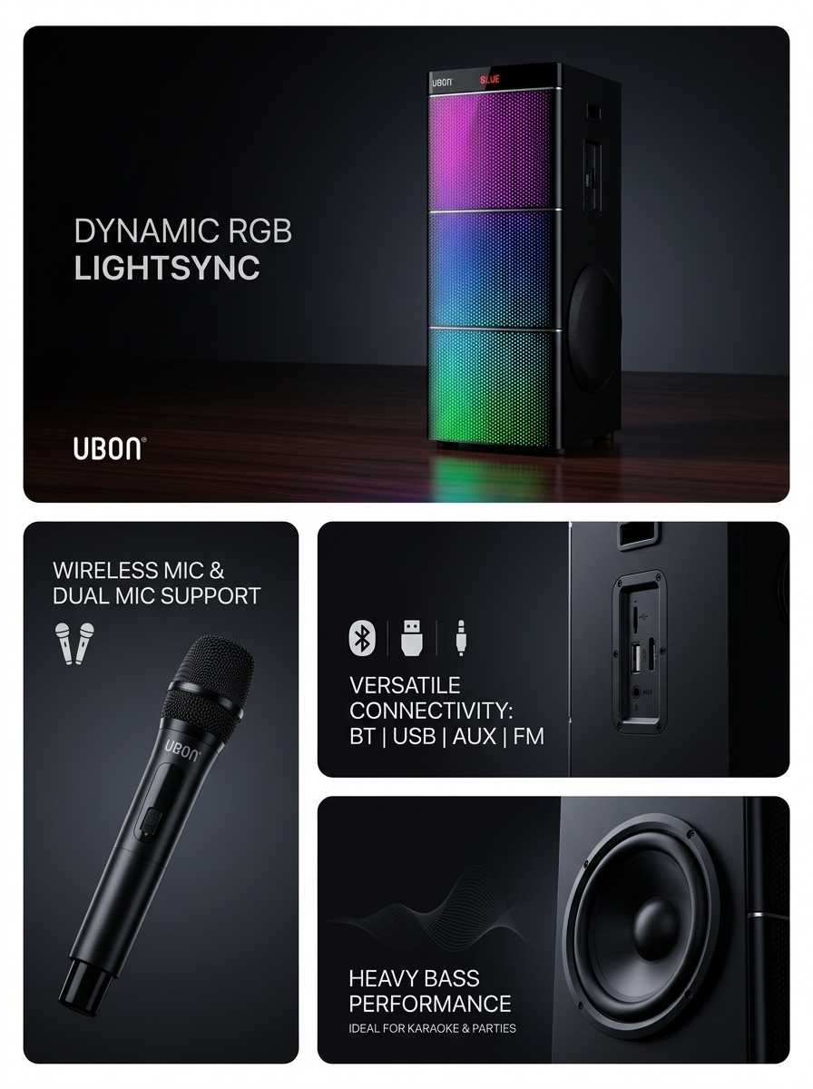 UBON HT-950 Glory v5.3 Multimedia Tower Speaker