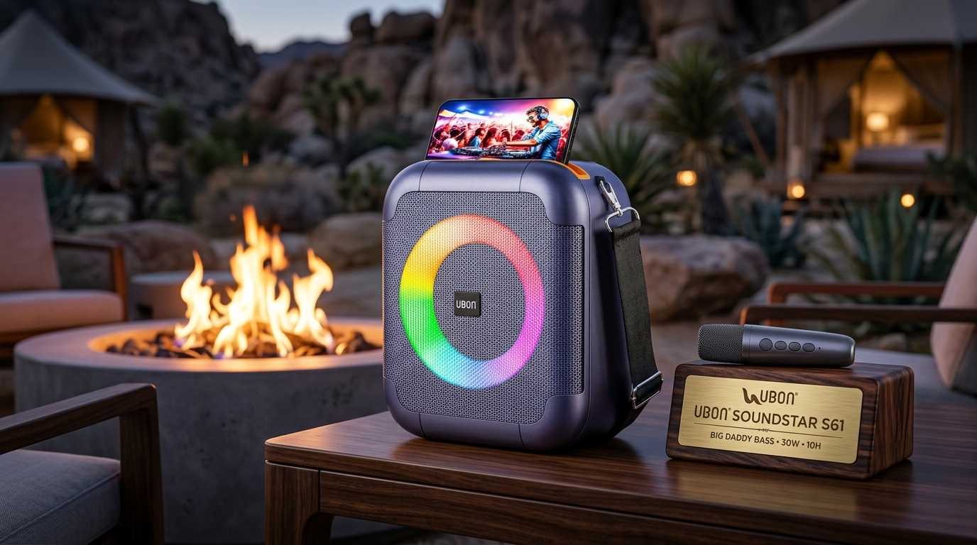 S61 Soundstar Series Speaker   30W Party Speaker with Mic, RGB Lights & Mobile Holder