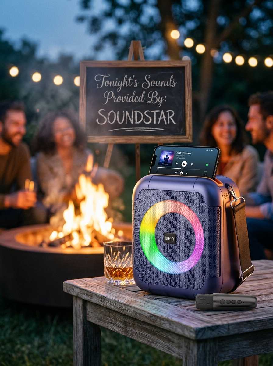 S61 Soundstar Series Speaker   30W Party Speaker with Mic, RGB Lights & Mobile Holder